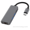 HUB USB C 4 en 1 a HDMI